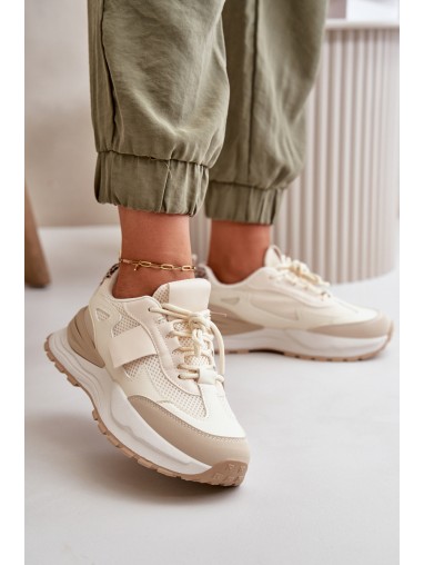 Women's Platform Sneakers Beige Nevelaine