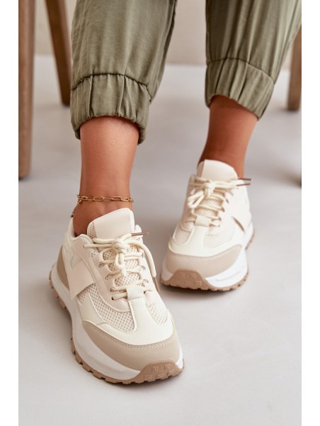 Women's Platform Sneakers Beige Nevelaine