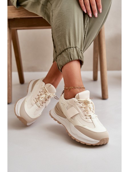 Women's Platform Sneakers Beige Nevelaine