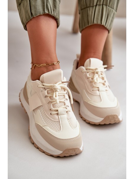 Women's Platform Sneakers Beige Nevelaine