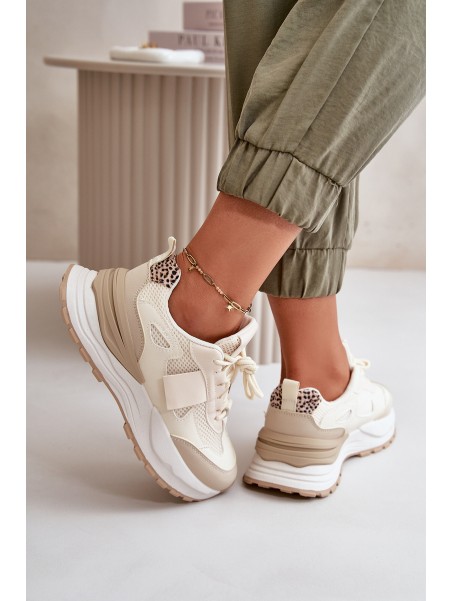 Women's Platform Sneakers Beige Nevelaine