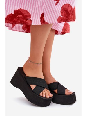 Women Wedge And Platform Sandals Black Sevolee