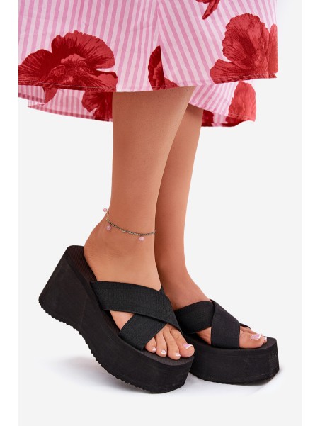 Women Wedge And Platform Sandals Black Sevolee