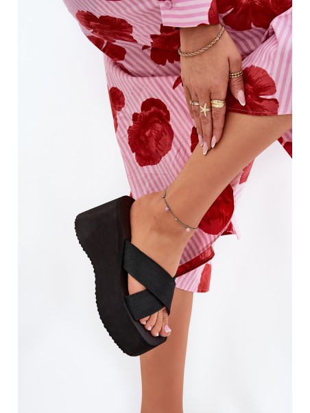 Women Wedge And Platform Sandals Black Sevolee