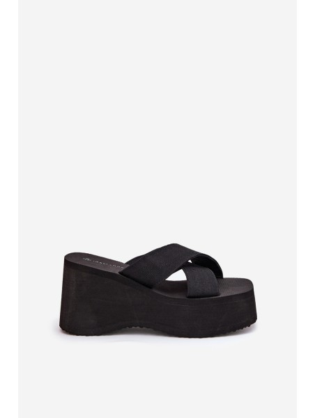 Women Wedge And Platform Sandals Black Sevolee