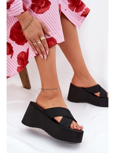Women Wedge And Platform Sandals Black Sevolee