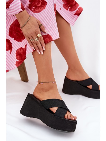 Women Wedge And Platform Sandals Black Sevolee
