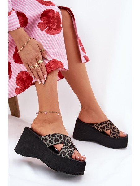 Women's Wedge And Platform Sandals Panther Black Sevolee
