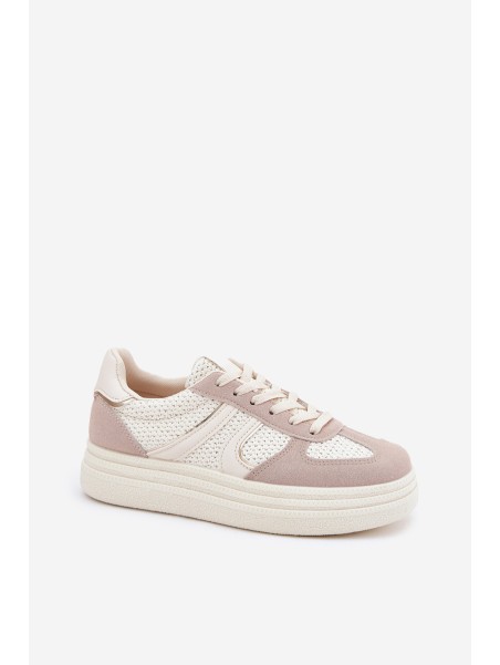 Women's Platform Sneakers Beige Lesida