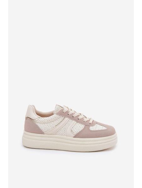 Women's Platform Sneakers Beige Lesida