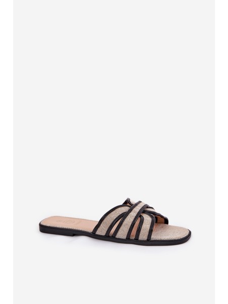 Flat Ladies Slippers With Bow Beige Tobin