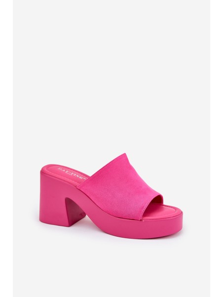 Women's Heeled And Platform Slippers Fuchsia Omeisa