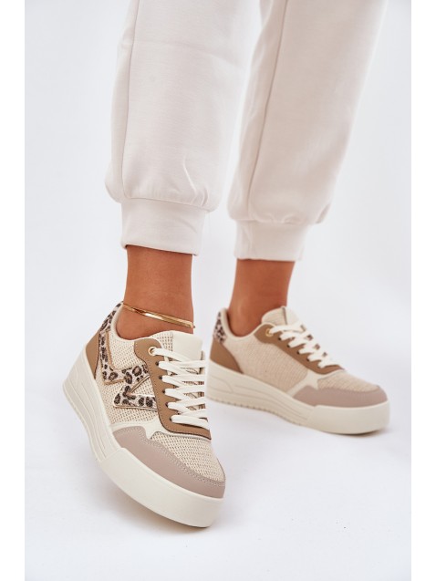 Ladies Sports Shoes On Platform Panther Khaki Lorori