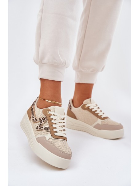 Ladies Sports Shoes On Platform Panther Khaki Lorori