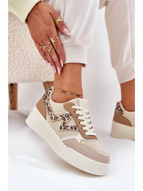 Ladies Sports Shoes On Platform Panther Khaki Lorori