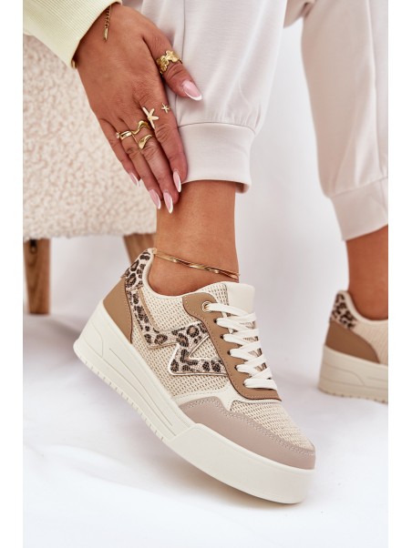 Ladies Sports Shoes On Platform Panther Khaki Lorori