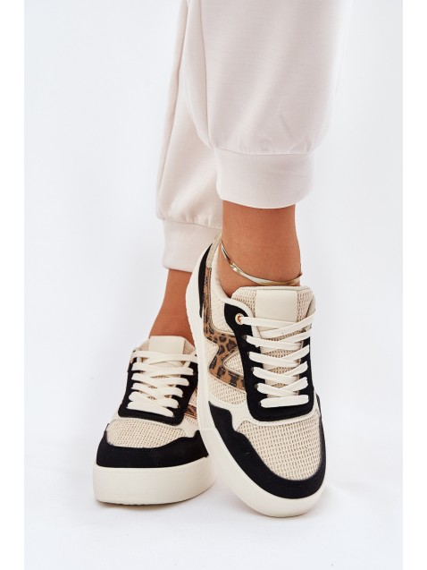 Womens Sports Shoes On Platform Panther Black Lorori