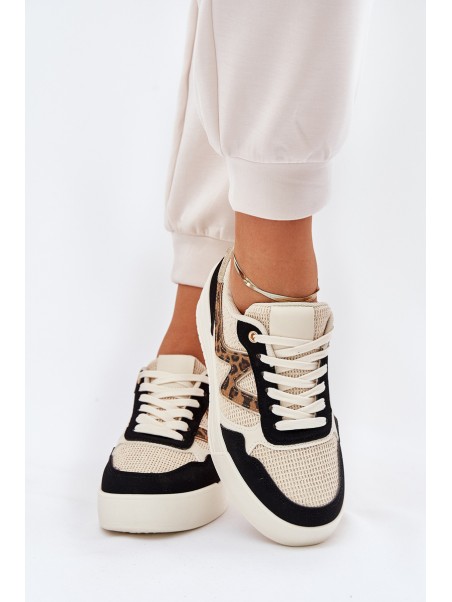Womens Sports Shoes On Platform Panther Black Lorori