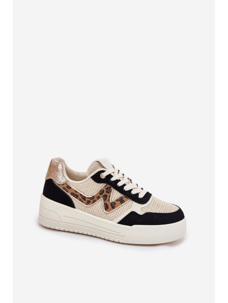 Womens Sports Shoes On Platform Panther Black Lorori