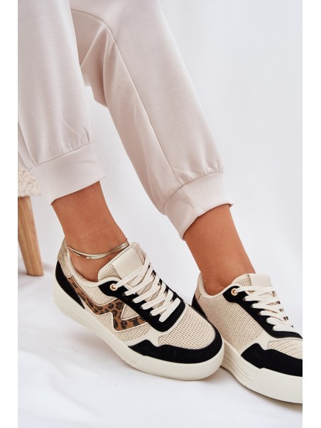 Womens Sports Shoes On Platform Panther Black Lorori