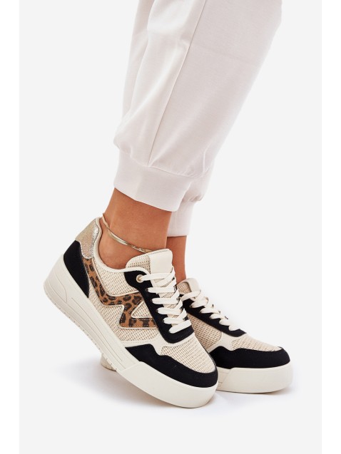 Womens Sports Shoes On Platform Panther Black Lorori