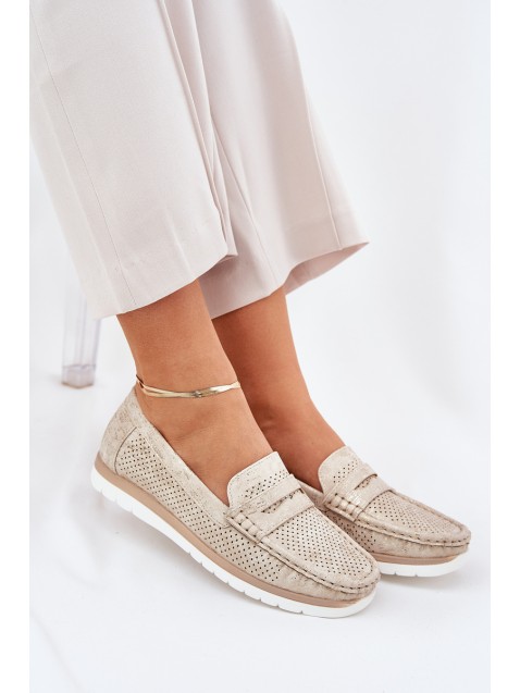 Women's Moccasins Made Of Eco Leather Silver Bralithia