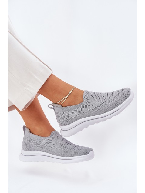 Women's Fabric Slip-On Sneakers Gray Adiora