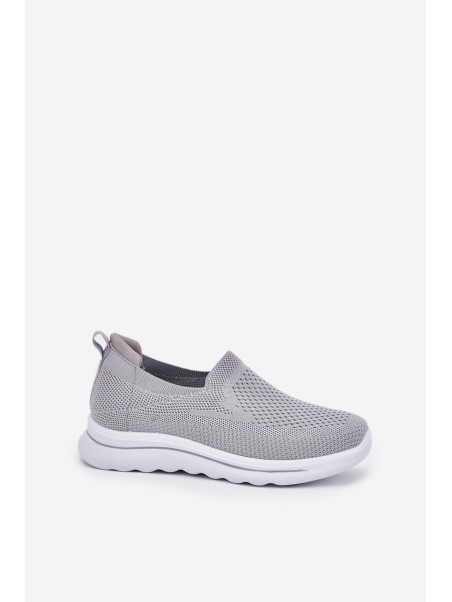 Women's Fabric Slip-On Sneakers Gray Adiora