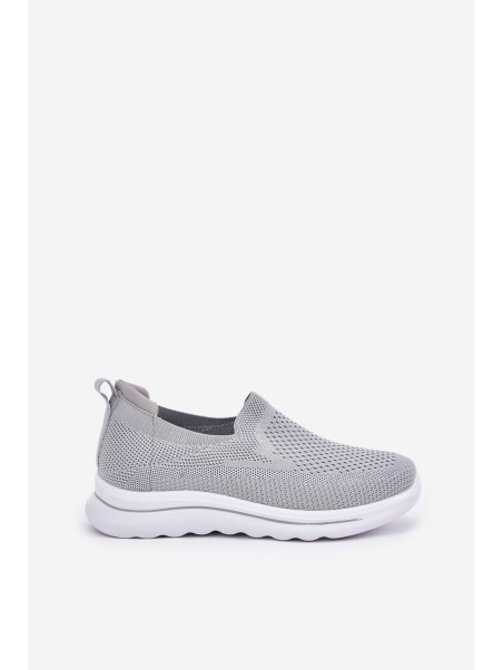 Women's Fabric Slip-On Sneakers Gray Adiora