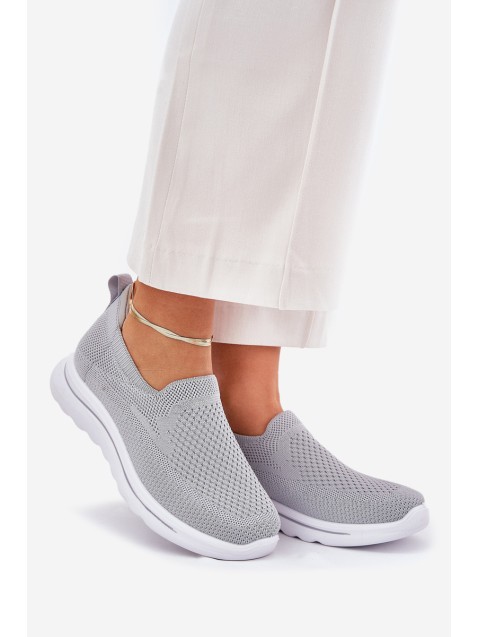 Women's Fabric Slip-On Sneakers Gray Adiora