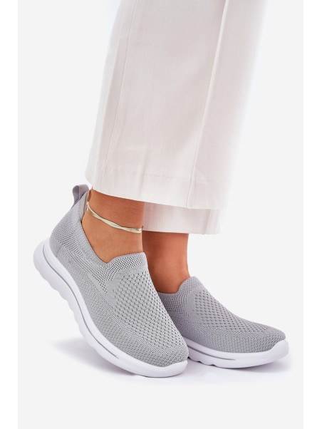 Women's Fabric Slip-On Sneakers Gray Adiora