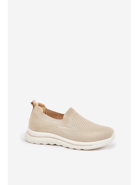 Women Fabric Slip-On Sneakers Beige Adiora