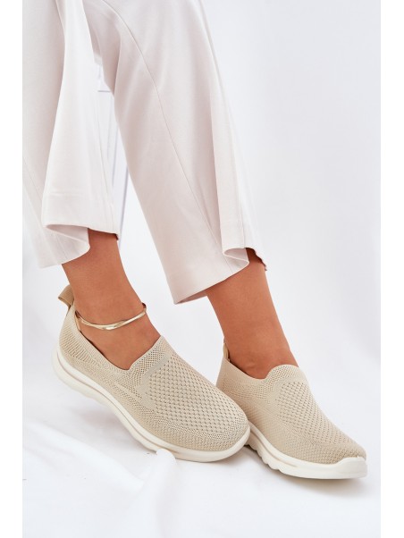 Women Fabric Slip-On Sneakers Beige Adiora
