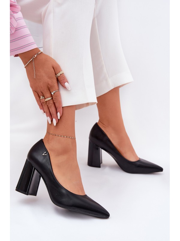 Elegant High Heel Shoes Black Vinceza 62220 2