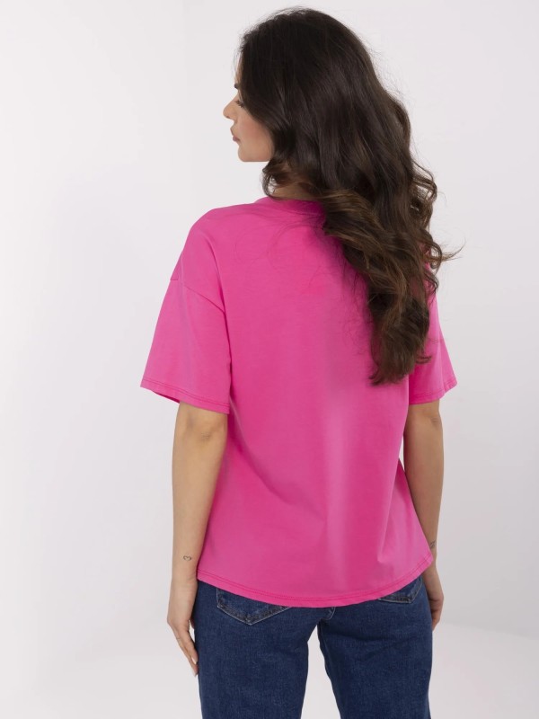 T-shirt-MI-TS-M3221-1.20P-ciemny różowy