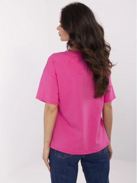 T-shirt-MI-TS-M3221-1.20P-ciemny różowy