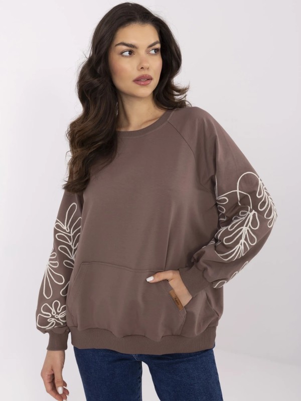 Bluza-RV-BL-9972.10X-ciemny brązowy