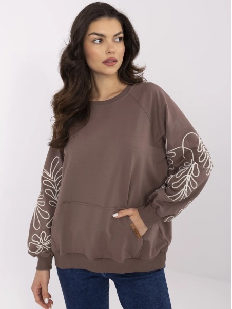 Bluza-RV-BL-9972.10X-ciemny brązowy