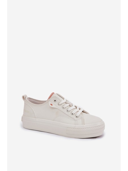 Ladies Sneakers Made Of Eco Leather Big Star RR274A297 Light Beige