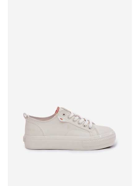 Ladies Sneakers Made Of Eco Leather Big Star RR274A297 Light Beige