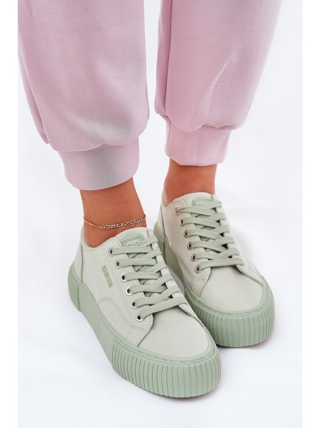 Women's fabric sneakers Big Star RR274408 green