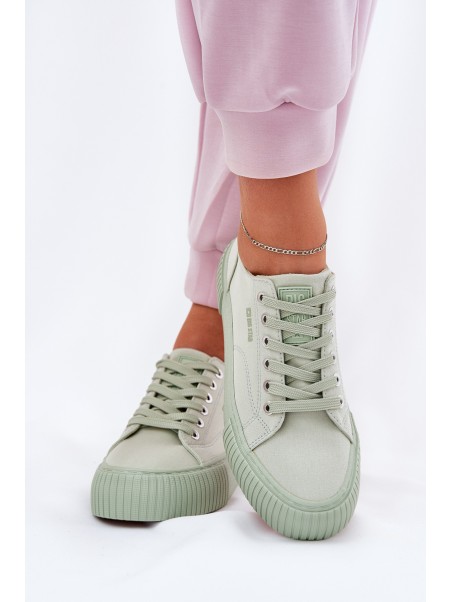 Women's fabric sneakers Big Star RR274408 green