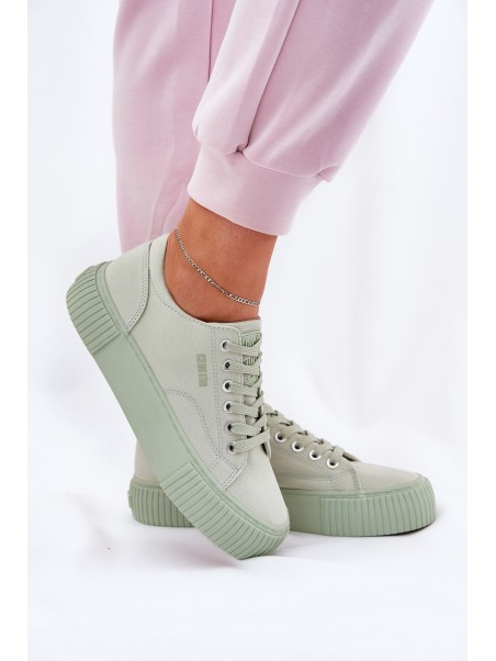 Women's fabric sneakers Big Star RR274408 green