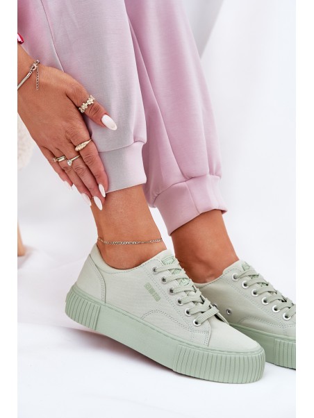 Women's fabric sneakers Big Star RR274408 green