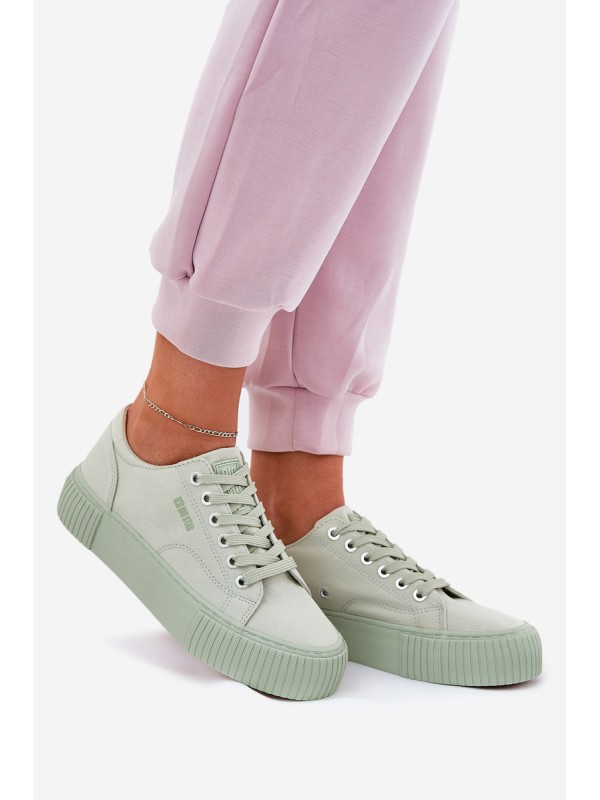 Women's fabric sneakers Big Star RR274408 green