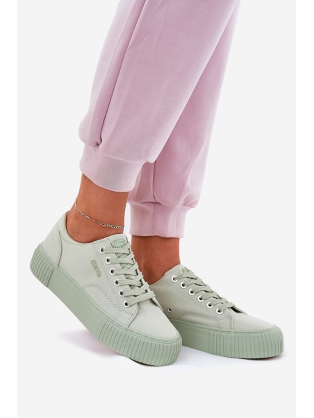 Women's fabric sneakers Big Star RR274408 green