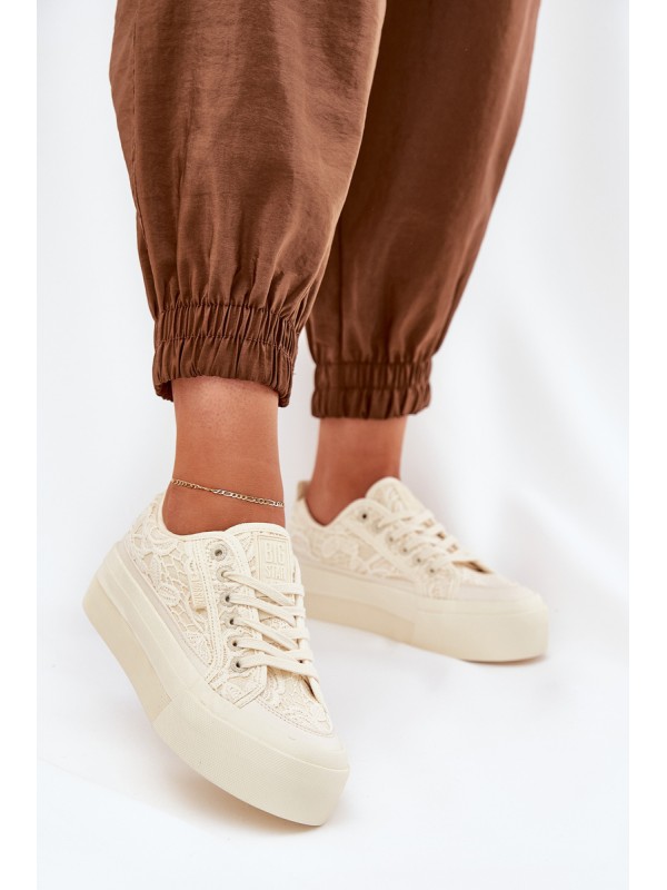 Lace Women's Sneakers Big Star RR274746 Beige 2