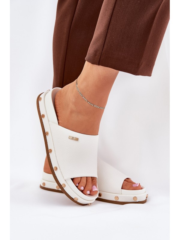 Women's Platform Sandals With Studs Big Star RR274216 White