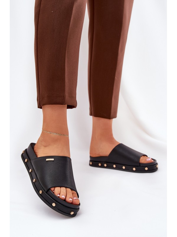 Women's Platform Sandals With Studs Big Star RR274214 Black