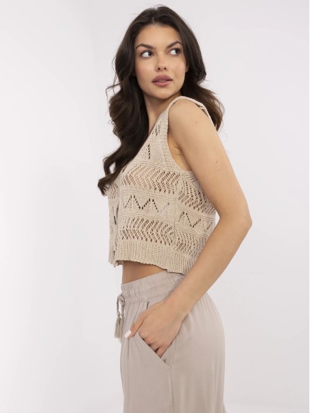Sweter-D93076J90849A-beżowy